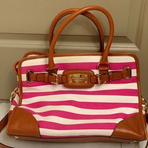 Pink and white sprites Michael Kors purse